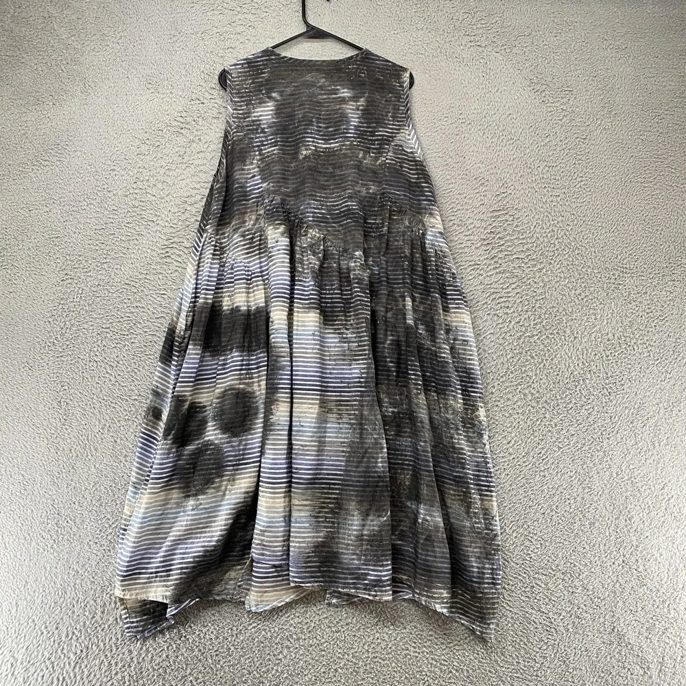 Dress To Kill Midi Dress Womens One Size Tie Dye Stripe Trapeze Lagenlook Boho - Picture 11 of 13